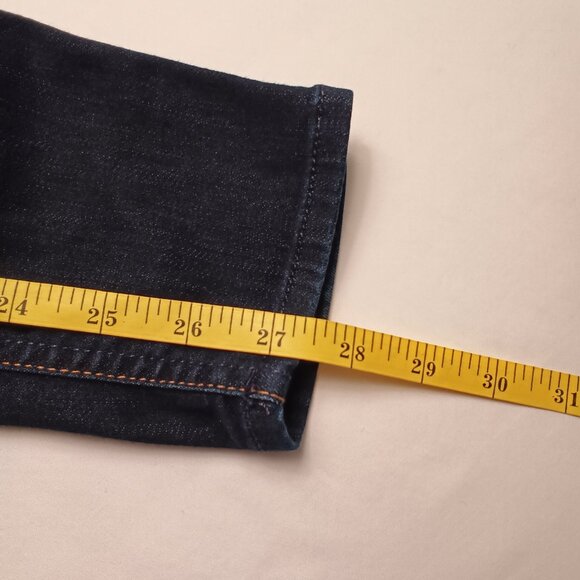 7 For All Mankind Jeans Size 24/0 The Mid Rise Ankle Skinny Dark Wash - Picture 9 of 11